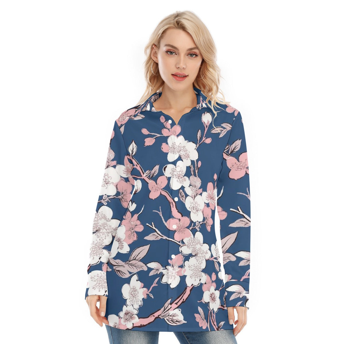 All-Over Print Women's Long Shirt