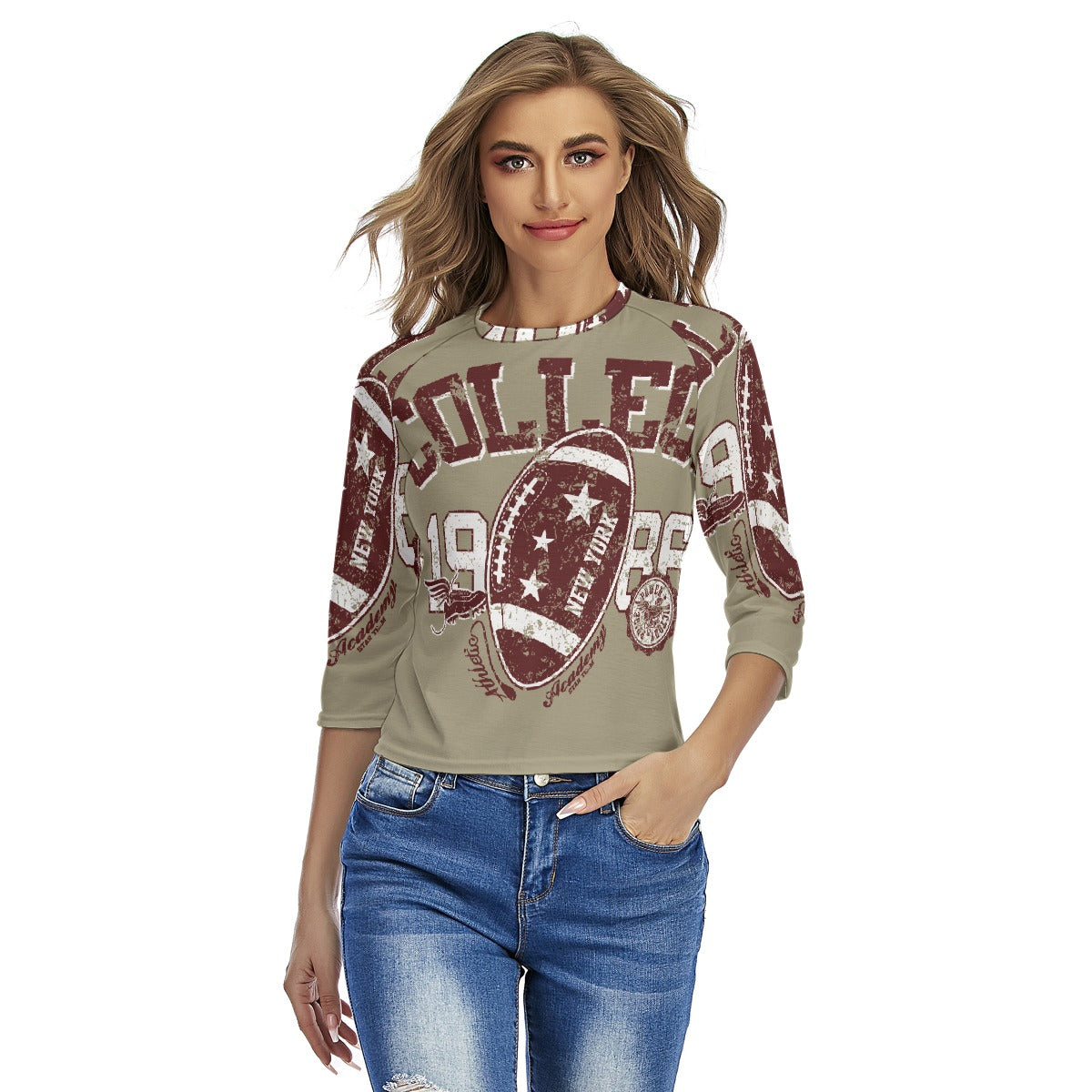 All-Over Print Women's Raglan Sleeves T-shirts