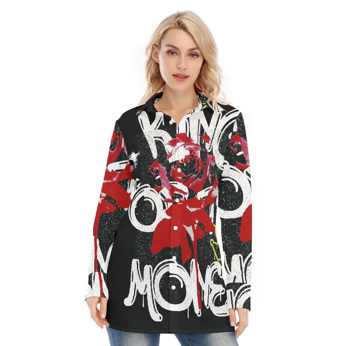 All-Over Print Women's Long Shirt