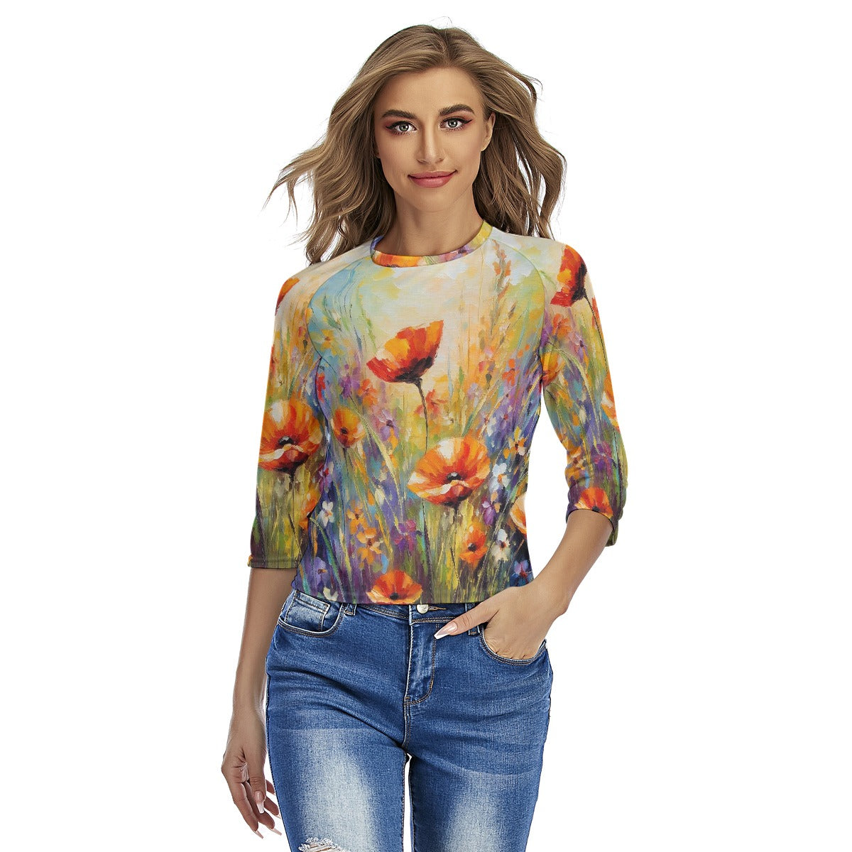 All-Over Print Women's Raglan Sleeves T-shirts