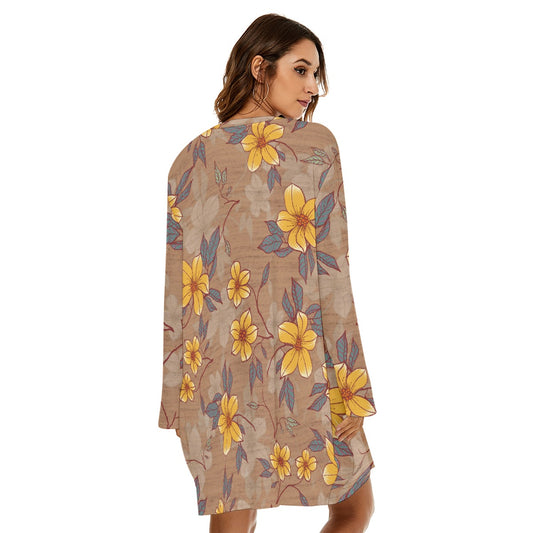 All-Over Print  Women's Loose Crew Neck Dress