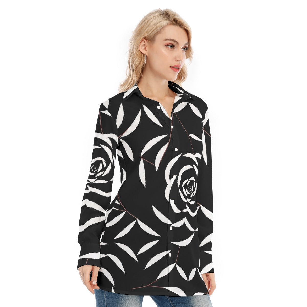 All-Over Print Women's Long Shirt