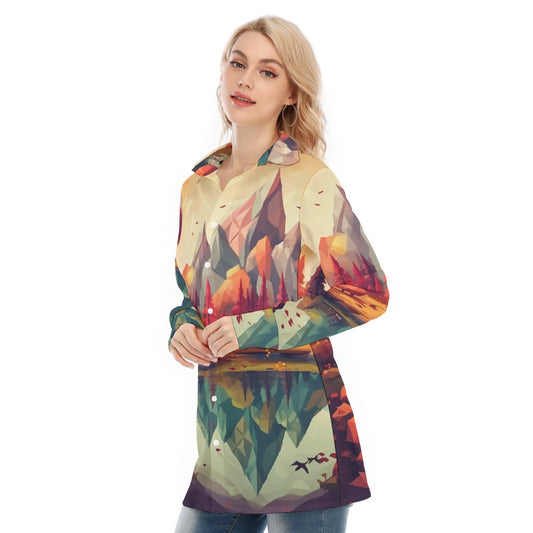 All-Over Print Women's Long Shirt