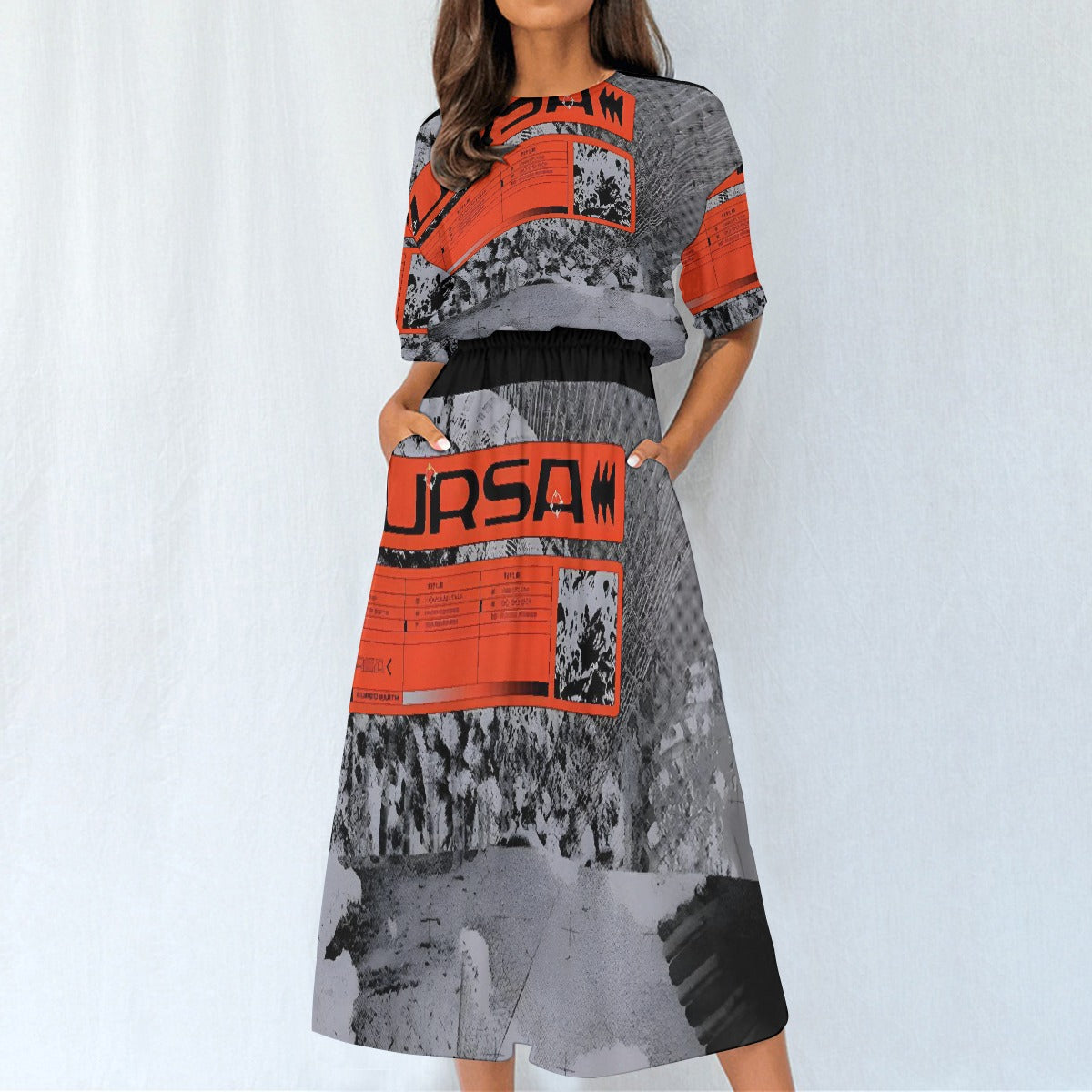 All-Over Print Women's Elastic Waist Dress