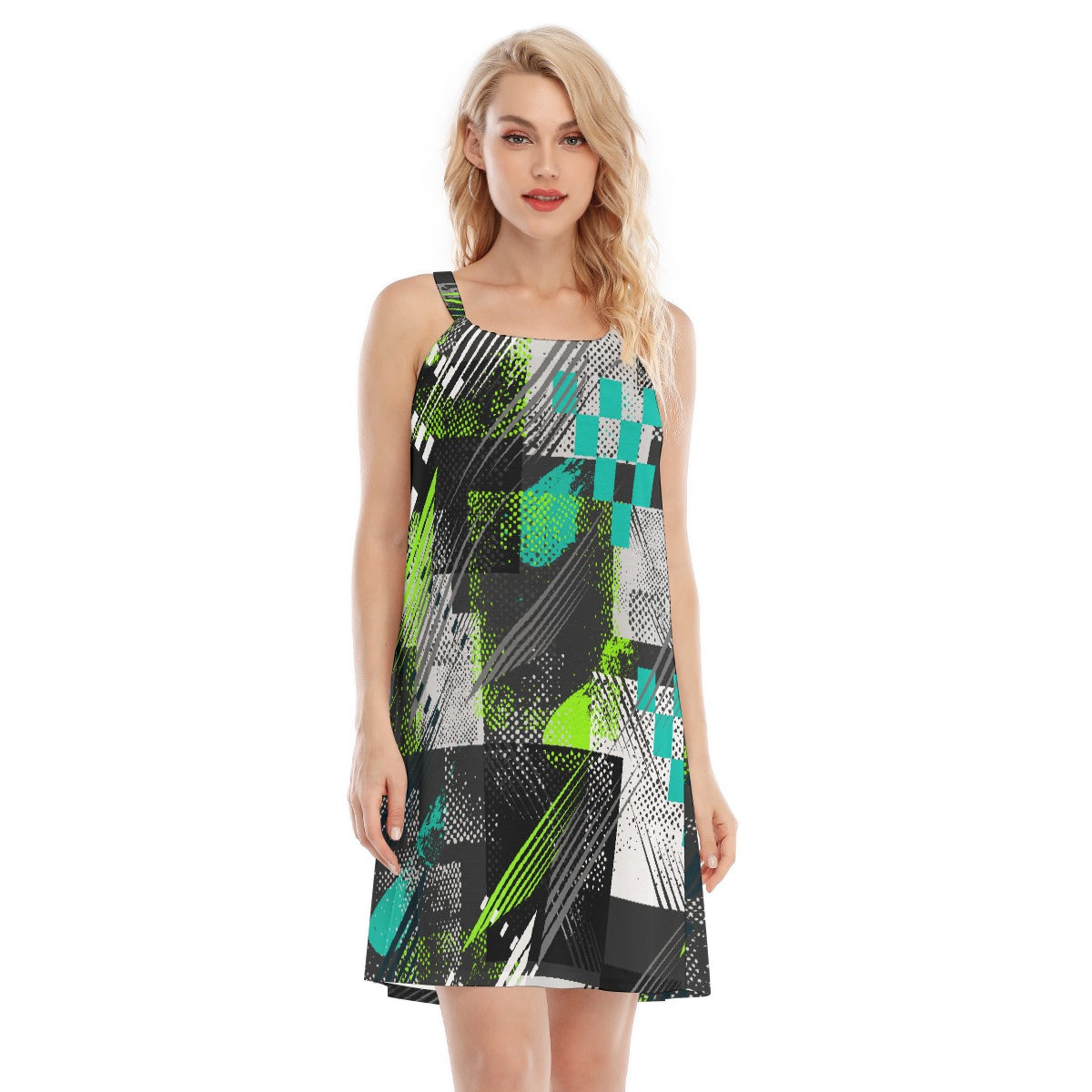 All-Over Print Women's O-neck Cami Dress