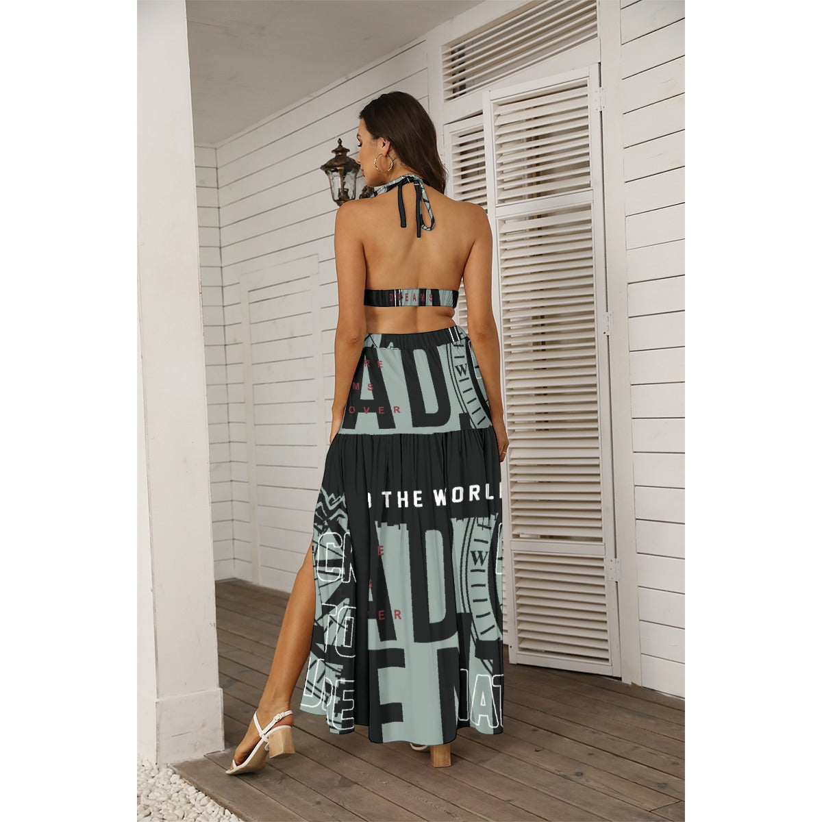 All-Over Print Women's Tie Back Wrap Dress