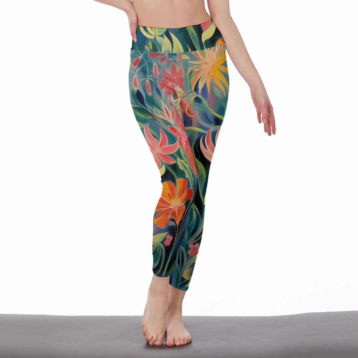 All-Over Print Women's High Waist Leggings | Side Stitch Closure