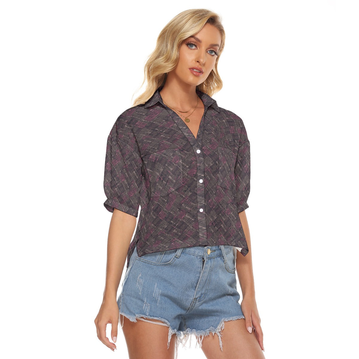 All-Over Print Women's V-neck Shirts