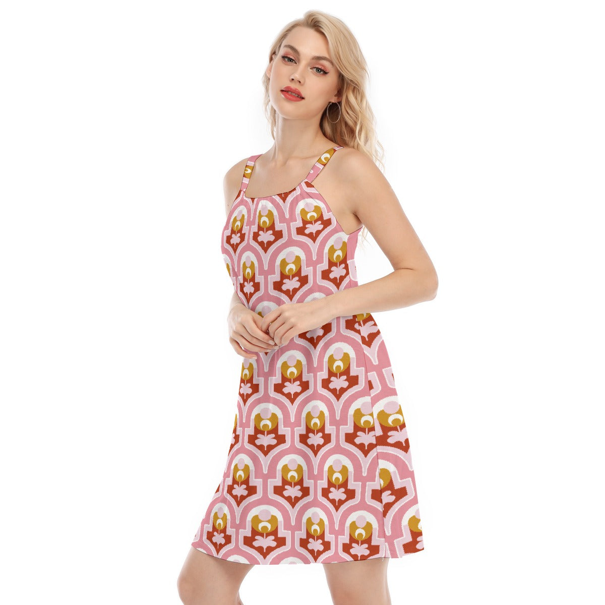 All-Over Print Women's O-neck Cami Dress