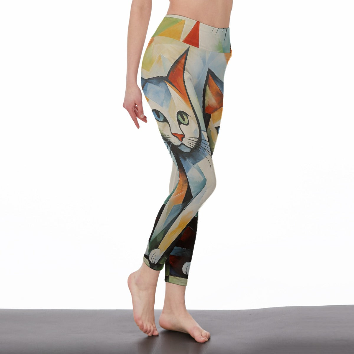 All-Over Print Women's High Waist Leggings | Side Stitch Closure