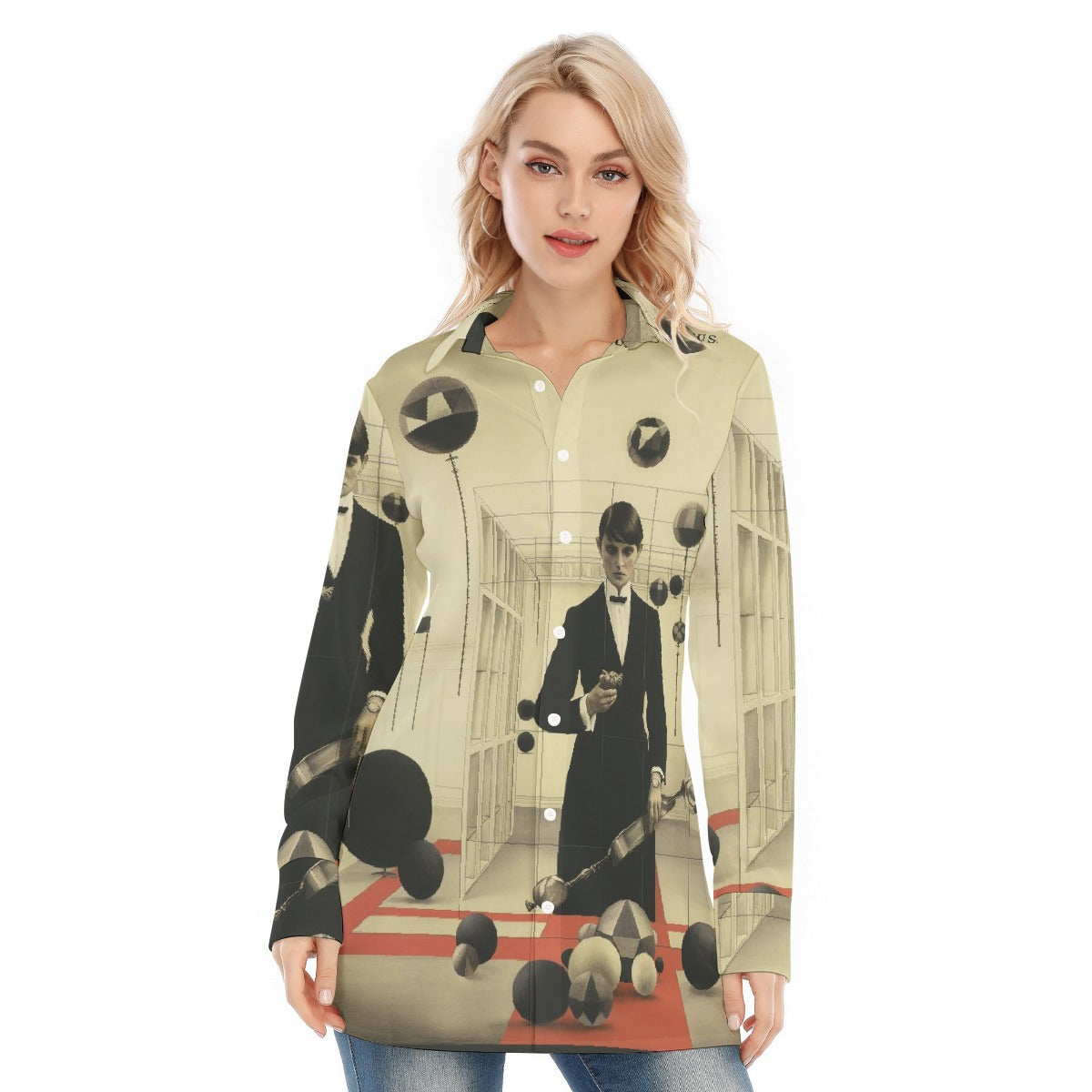 All-Over Print Women's Long Shirt