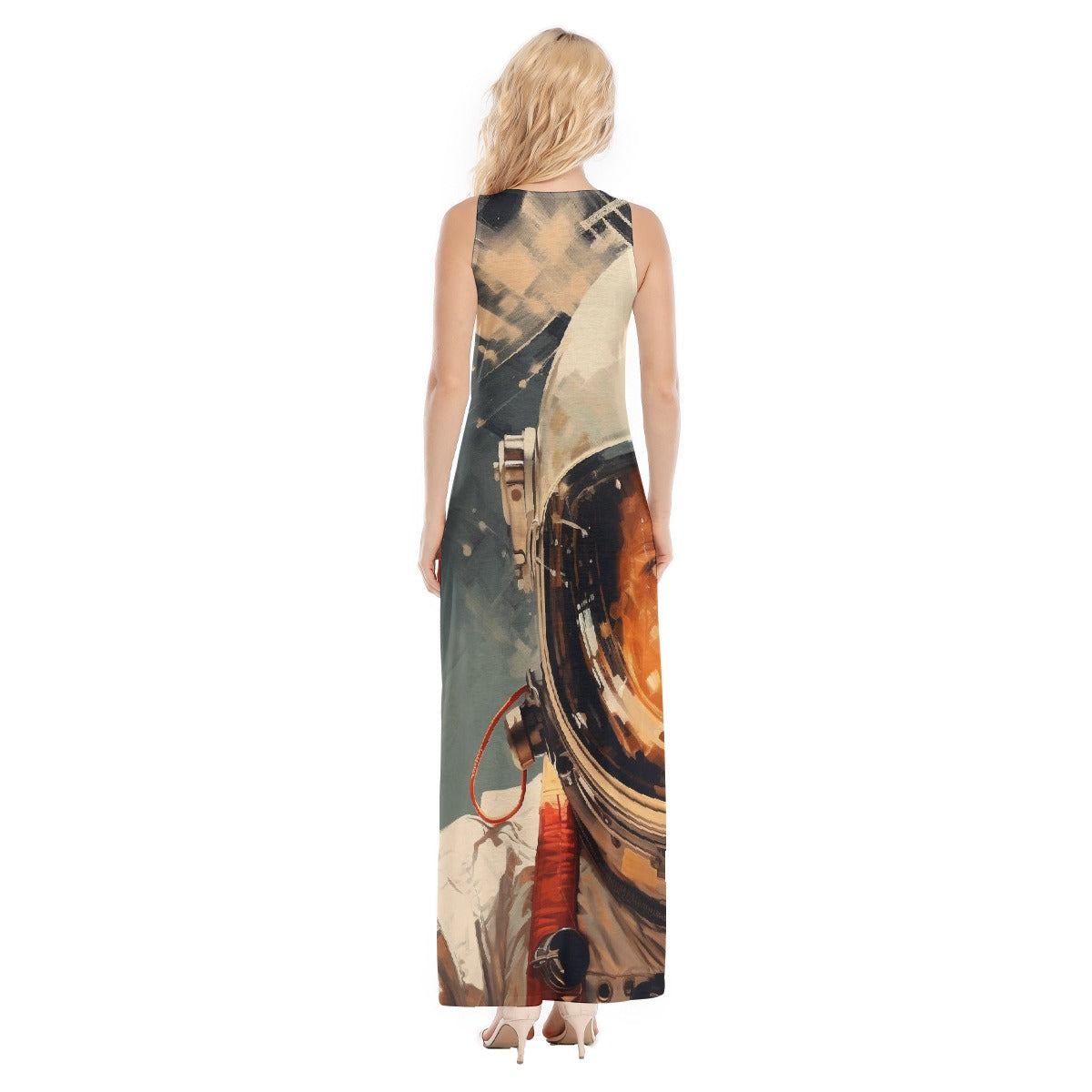 All-Over Print Women's Vest Dress | Length To Ankle