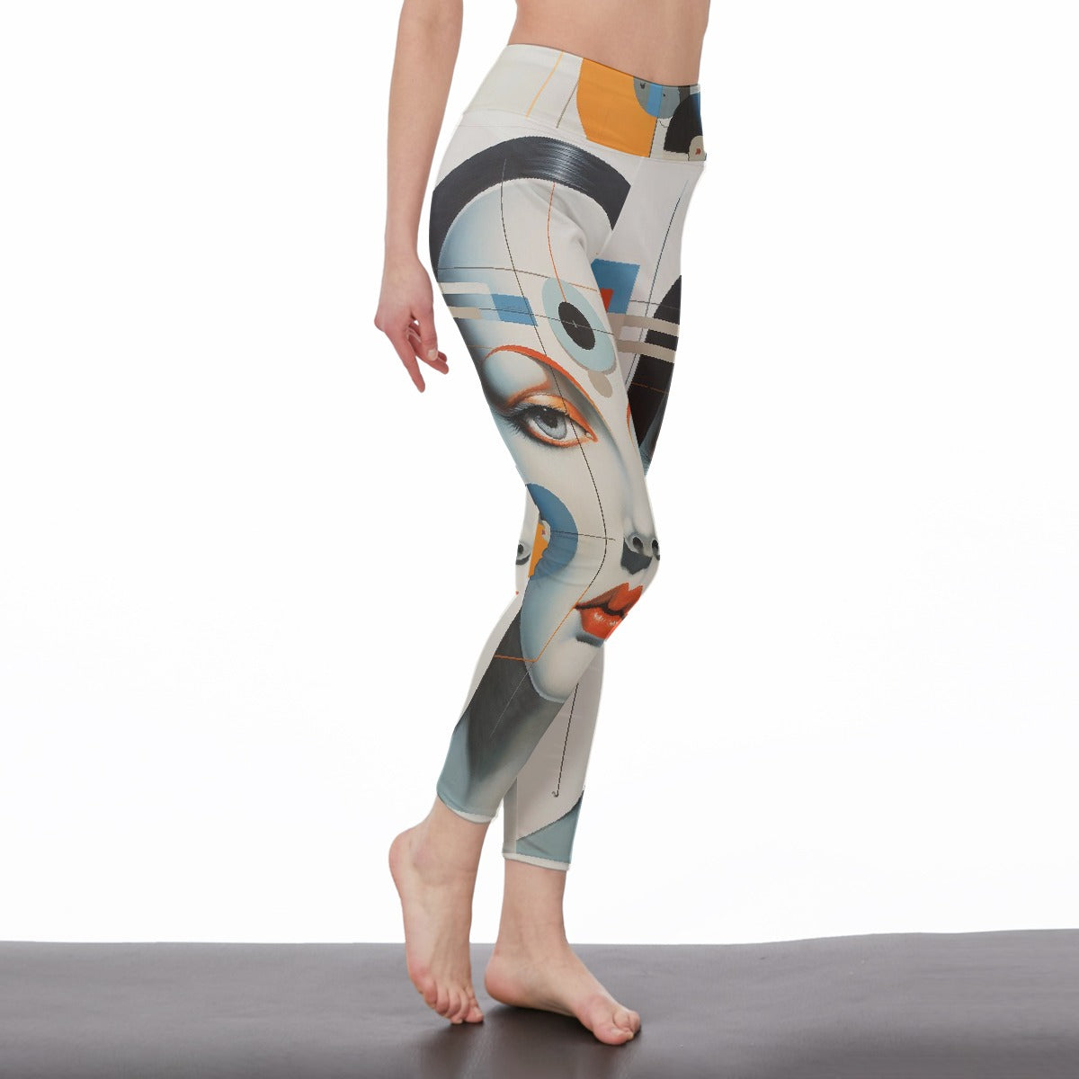 All-Over Print Women's High Waist Leggings | Side Stitch Closure