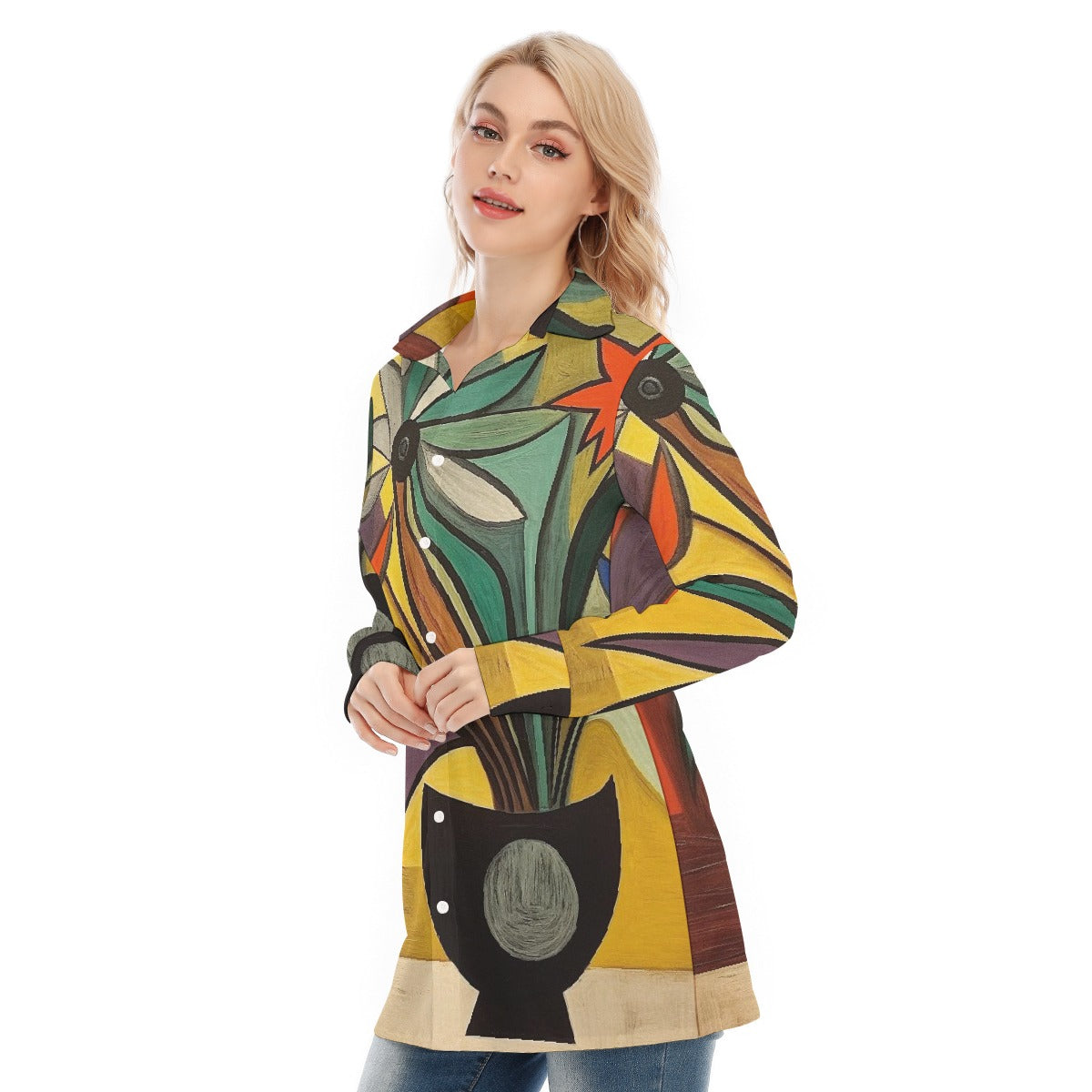 All-Over Print Women's Long Shirt