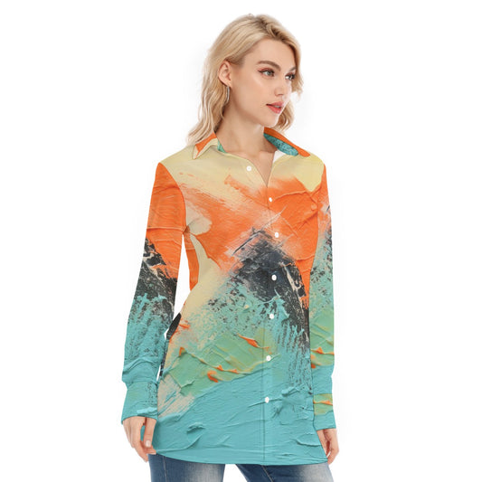 All-Over Print Women's Long Shirt