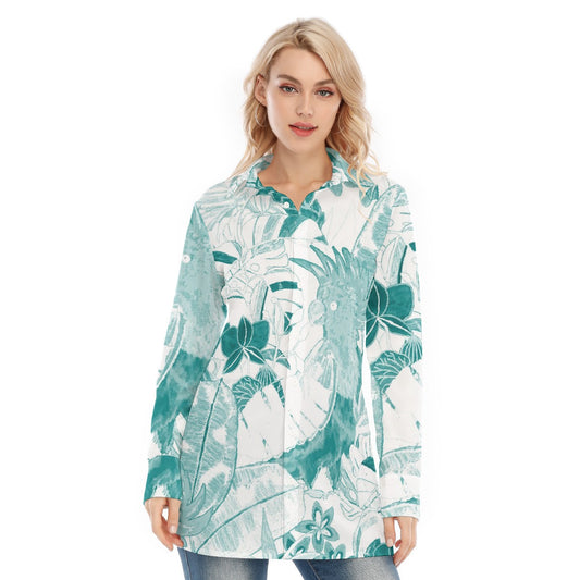 All-Over Print Women's Long Shirt