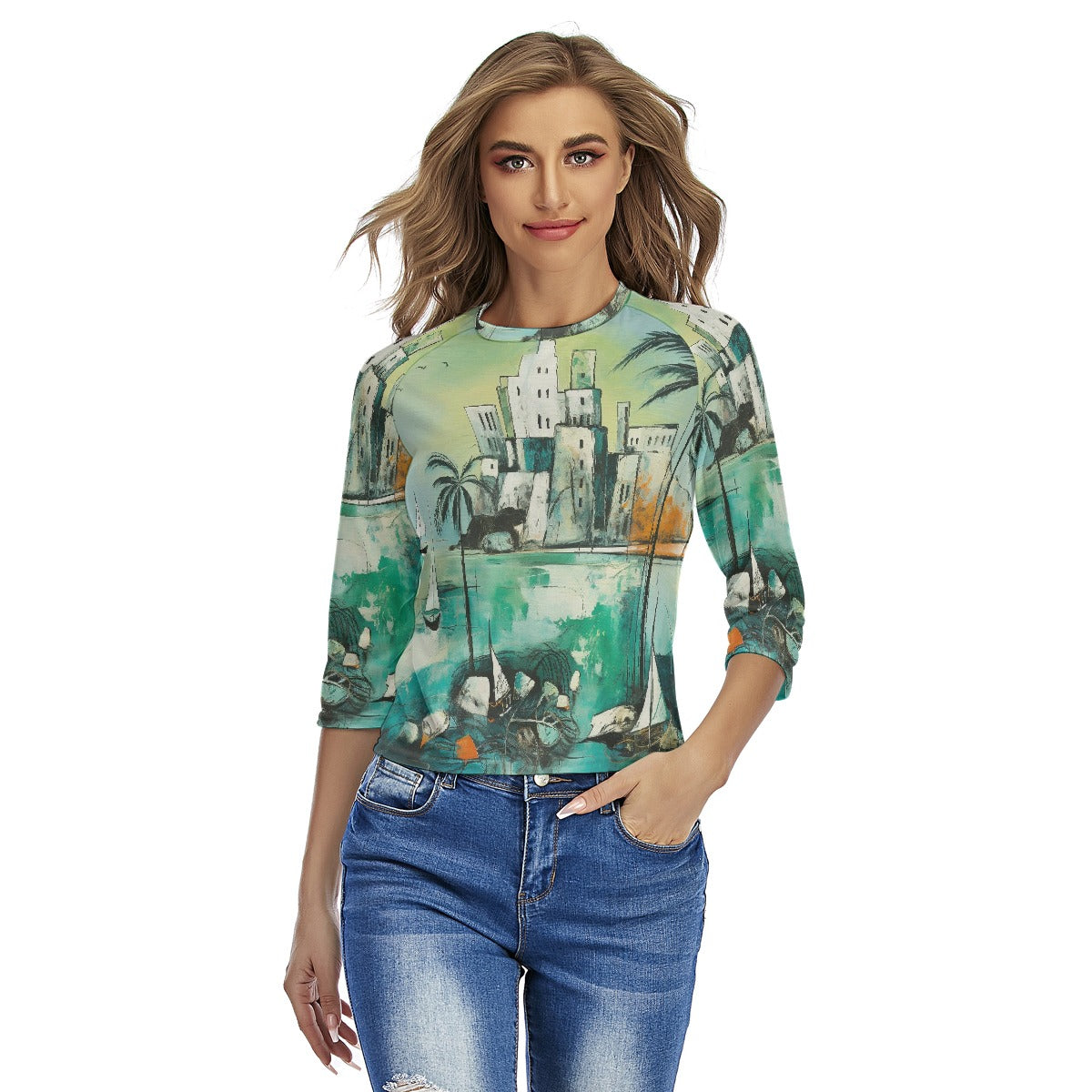 All-Over Print Women's Raglan Sleeves T-shirts