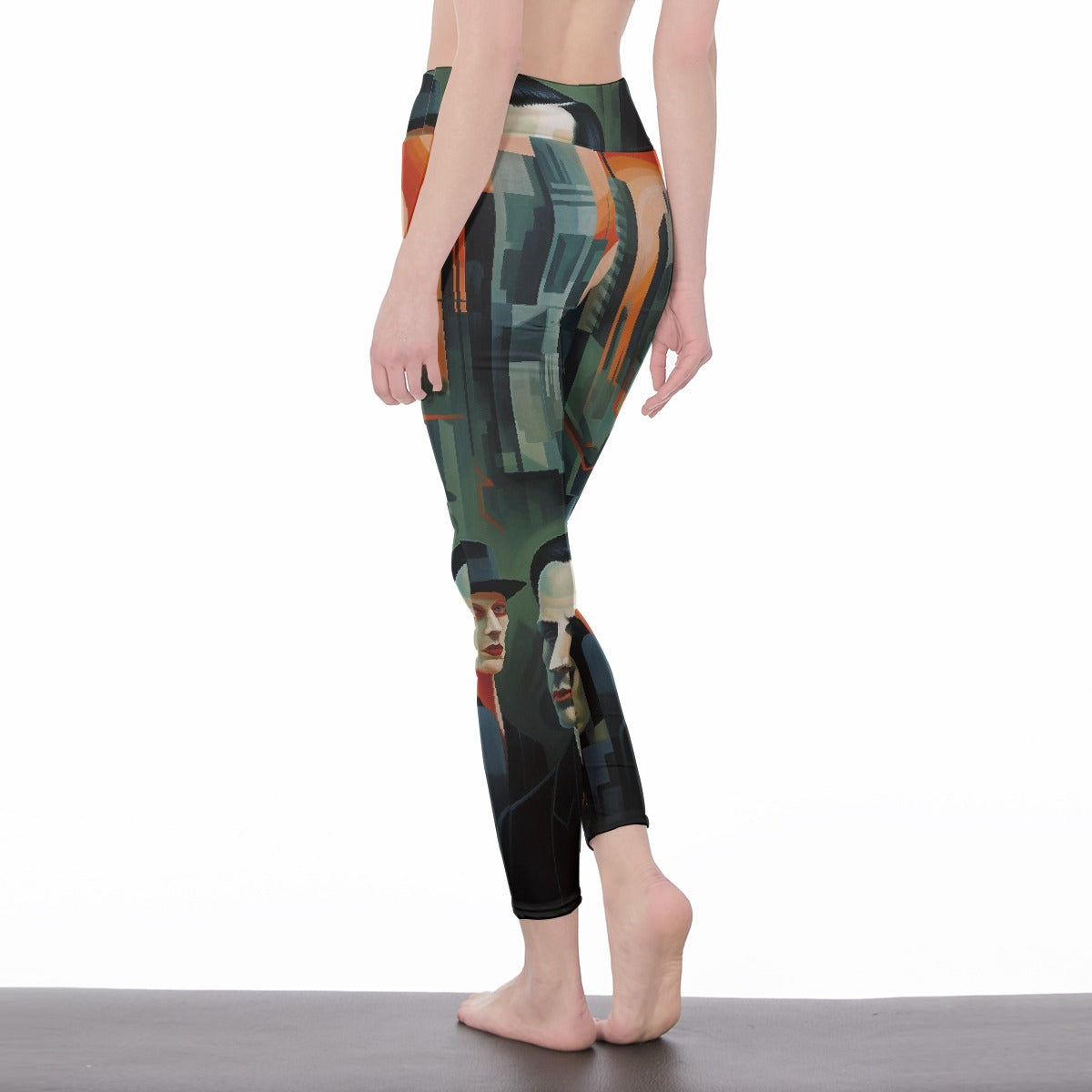 All-Over Print Women's High Waist Leggings | Side Stitch Closure