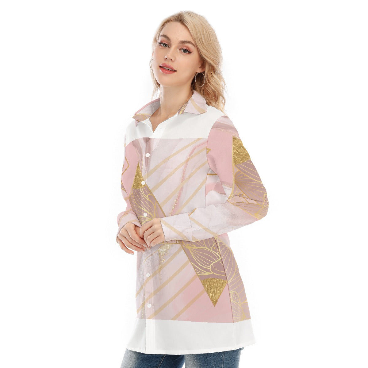 All-Over Print Women's Long Shirt