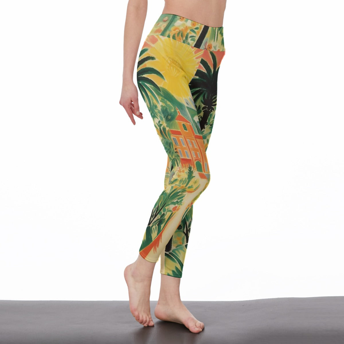 All-Over Print Women's High Waist Leggings | Side Stitch Closure