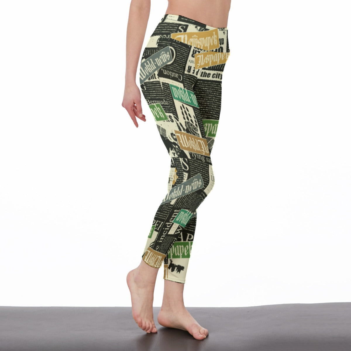 All-Over Print Women's High Waist Leggings | Side Stitch Closure