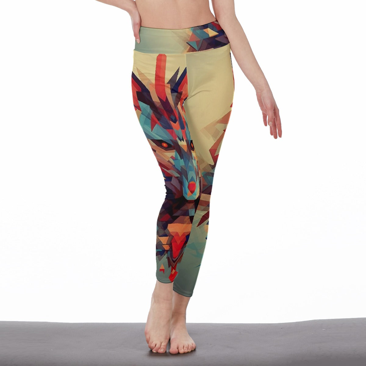 All-Over Print Women's High Waist Leggings | Side Stitch Closure