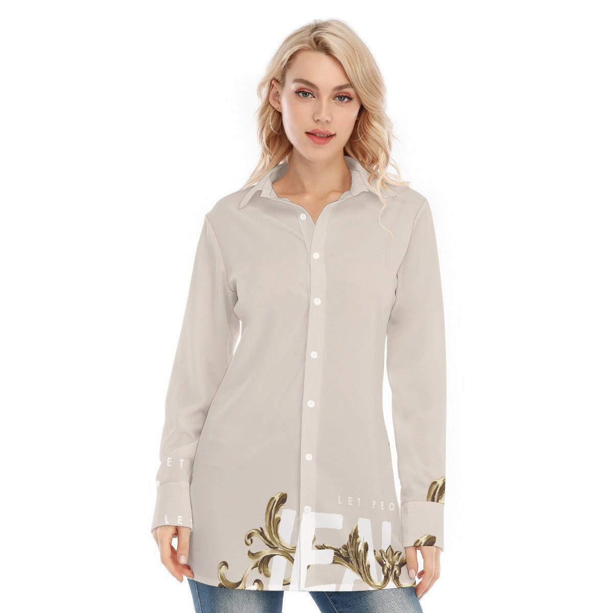 All-Over Print Women's Long Shirt