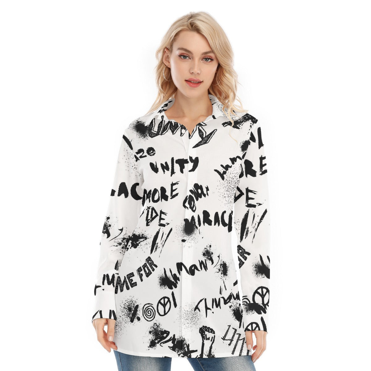 All-Over Print Women's Long Shirt