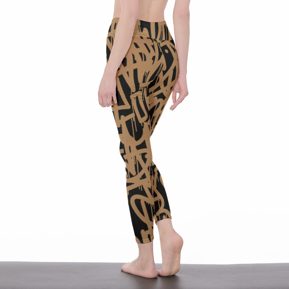 All-Over Print Women's High Waist Leggings | Side Stitch Closure