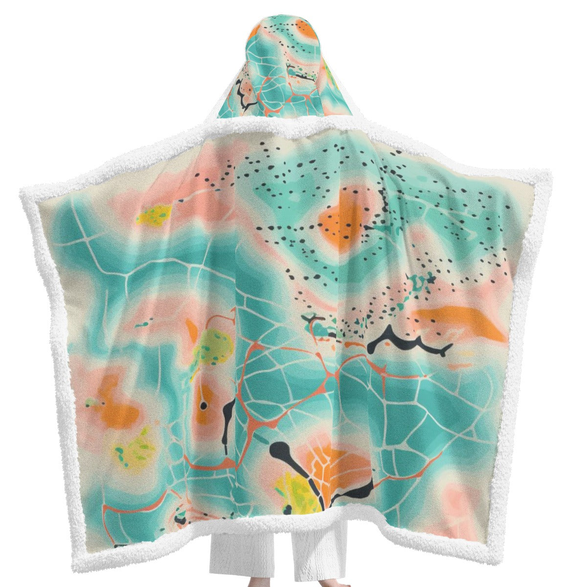 All-Over Print Unisex Wearable Hooded Blanket