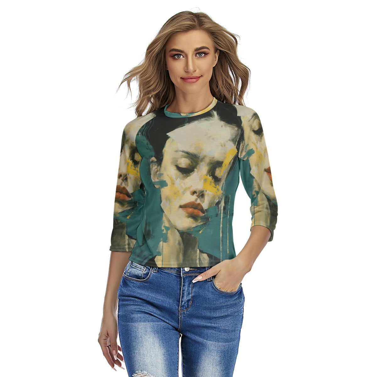 All-Over Print Women's Raglan Sleeves T-shirts