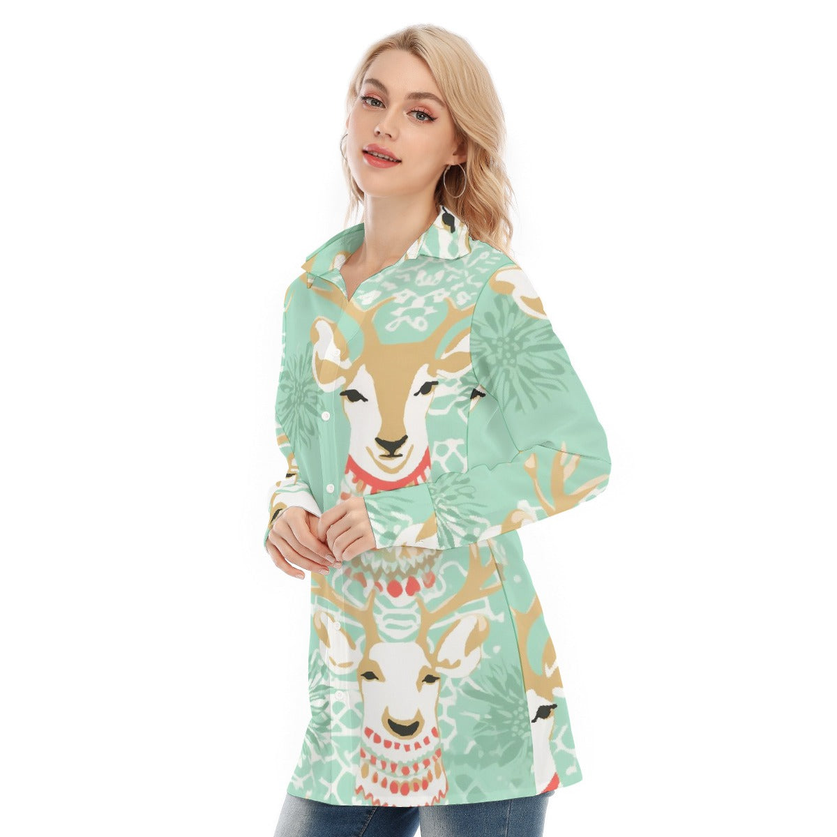 All-Over Print Women's Long Shirt