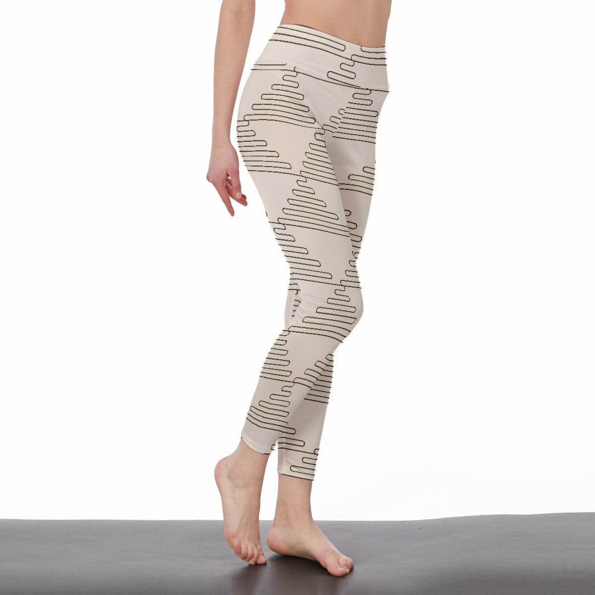 All-Over Print Women's High Waist Leggings | Side Stitch Closure