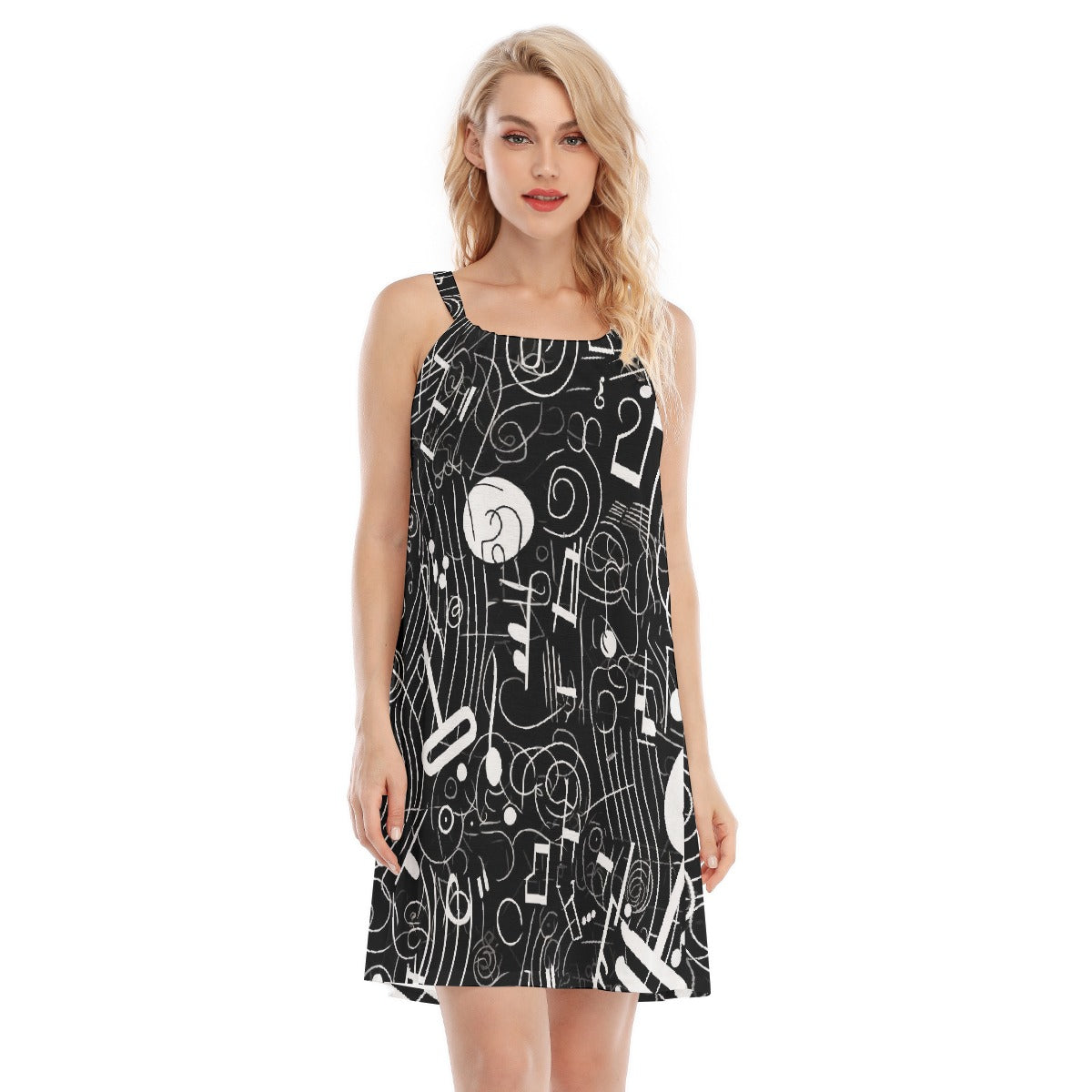 All-Over Print Women's O-neck Cami Dress