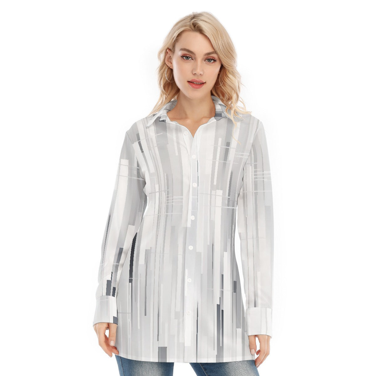 All-Over Print Women's Long Shirt