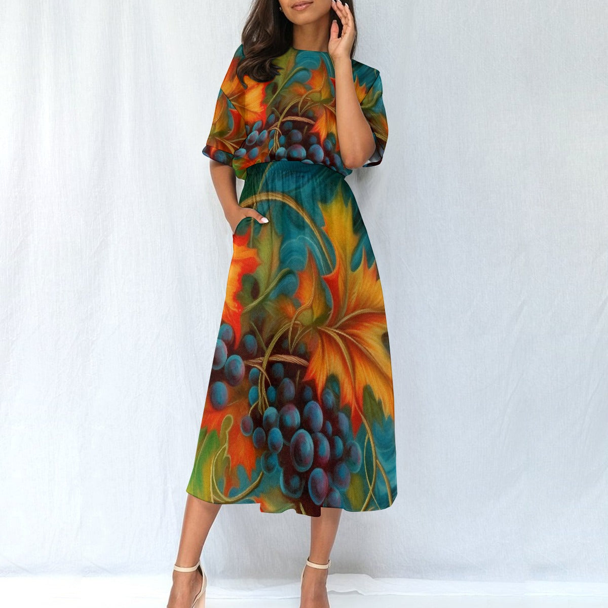 All-Over Print Women's Elastic Waist Dress