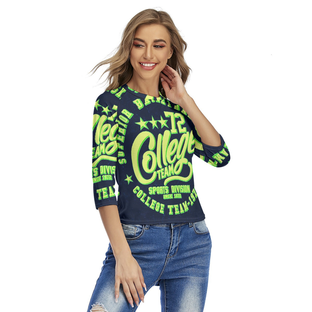 All-Over Print Women's Raglan Sleeves T-shirts