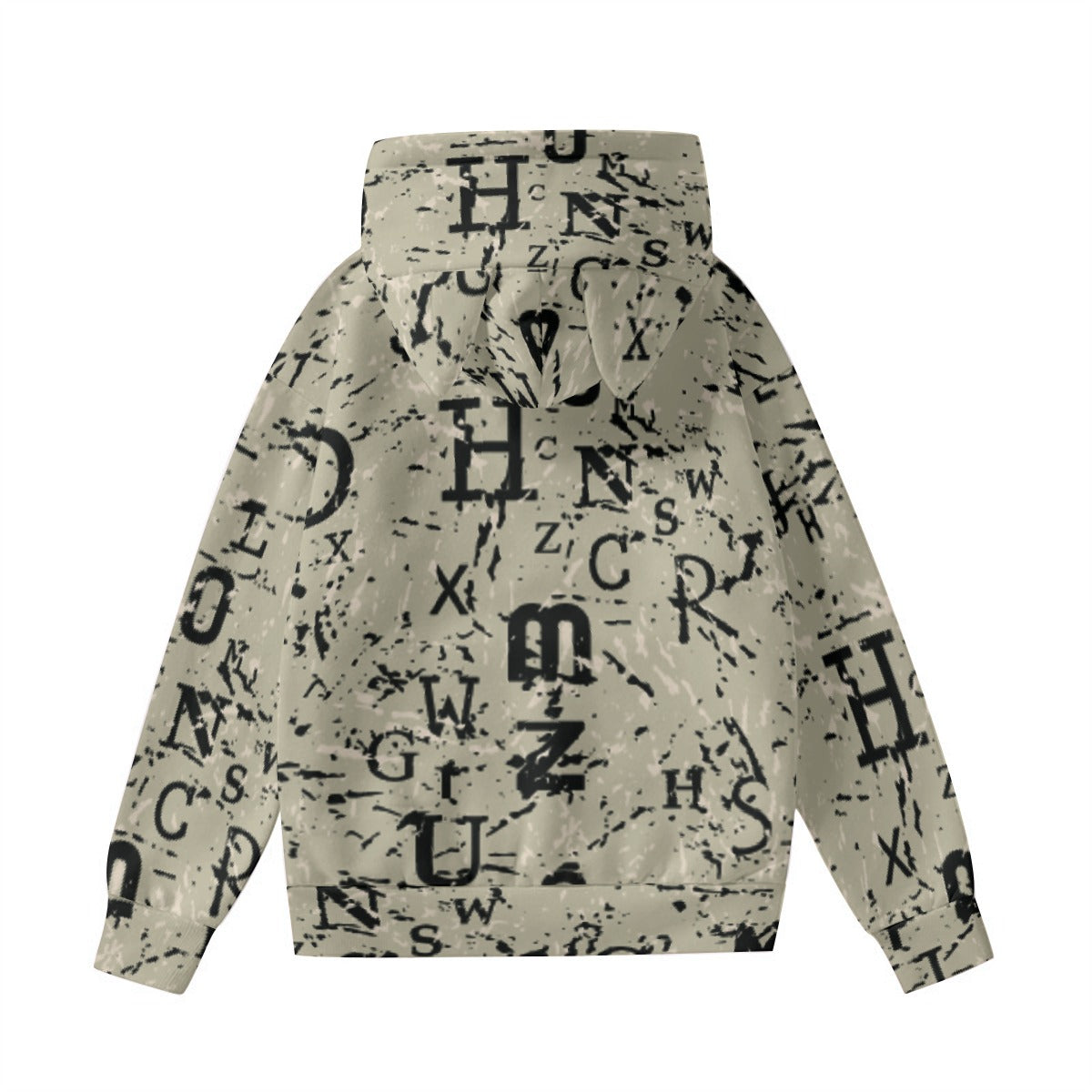 All-Over Print Women’s Hoodie With Decorative Ears