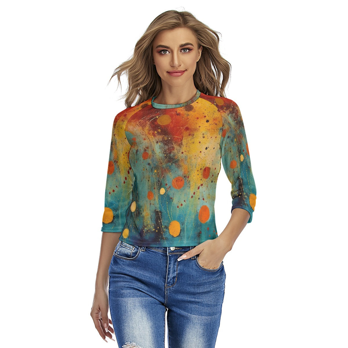 All-Over Print Women's Raglan Sleeves T-shirts