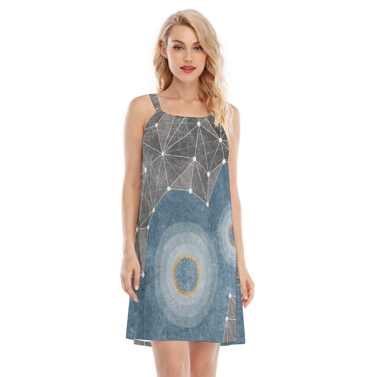 All-Over Print Women's O-neck Cami Dress