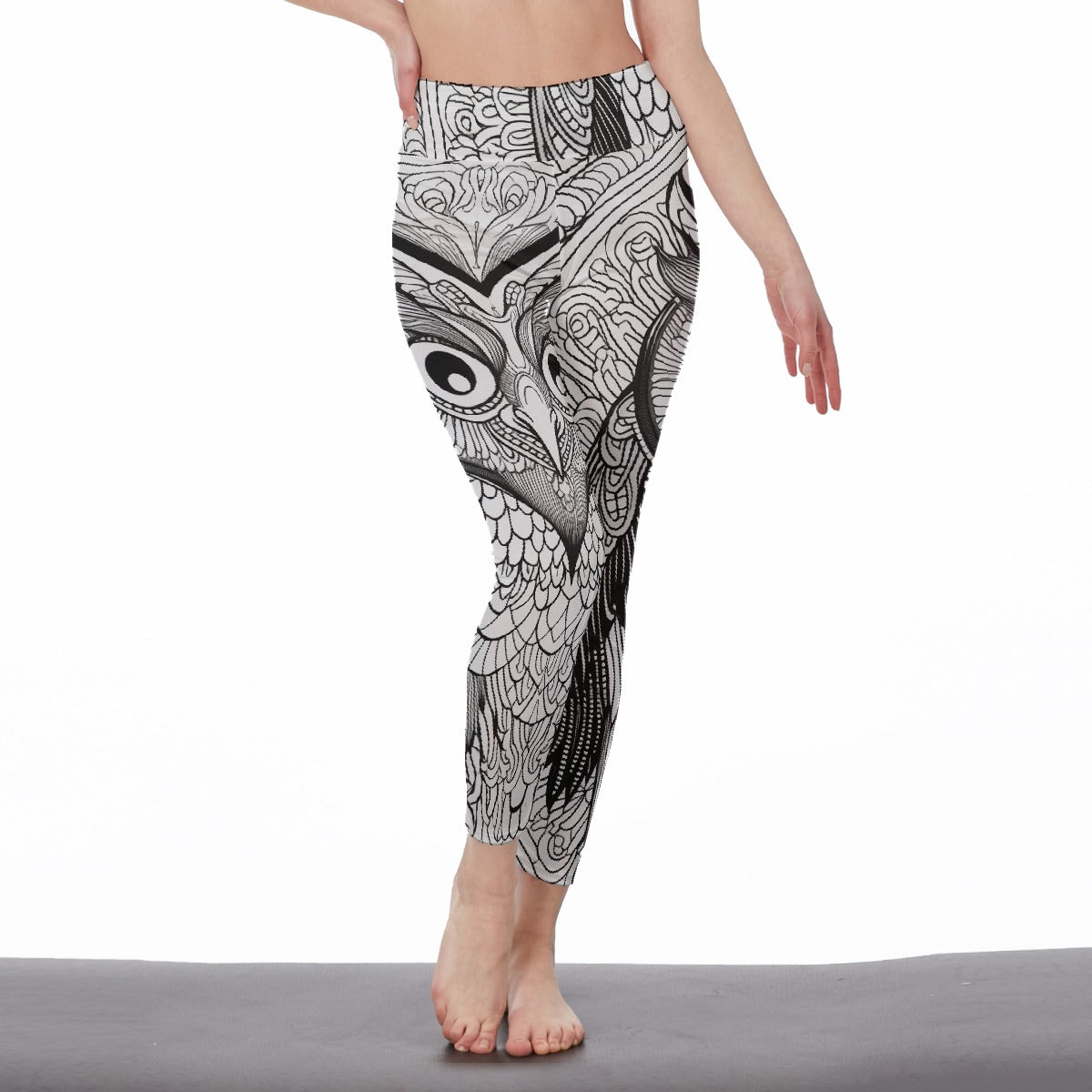 All-Over Print Women's High Waist Leggings | Side Stitch Closure