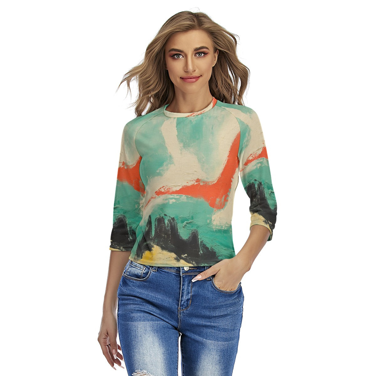 All-Over Print Women's Raglan Sleeves T-shirts