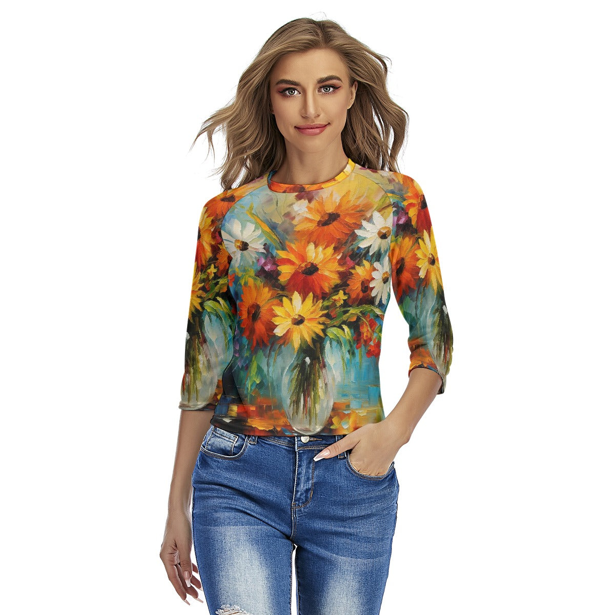 All-Over Print Women's Raglan Sleeves T-shirts