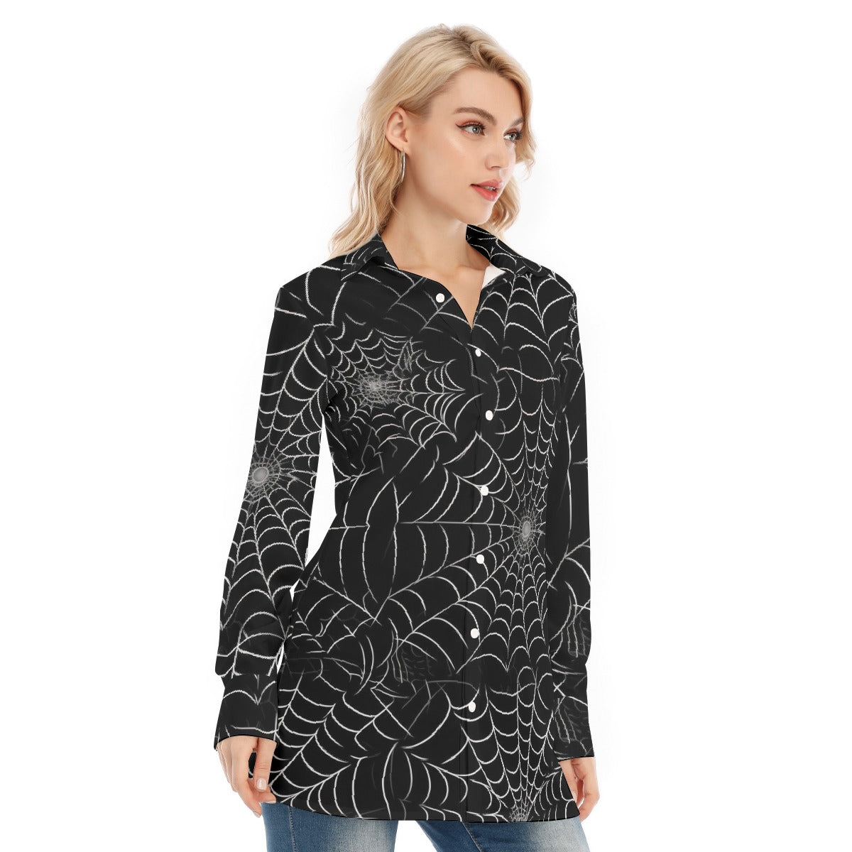 All-Over Print Women's Long Shirt