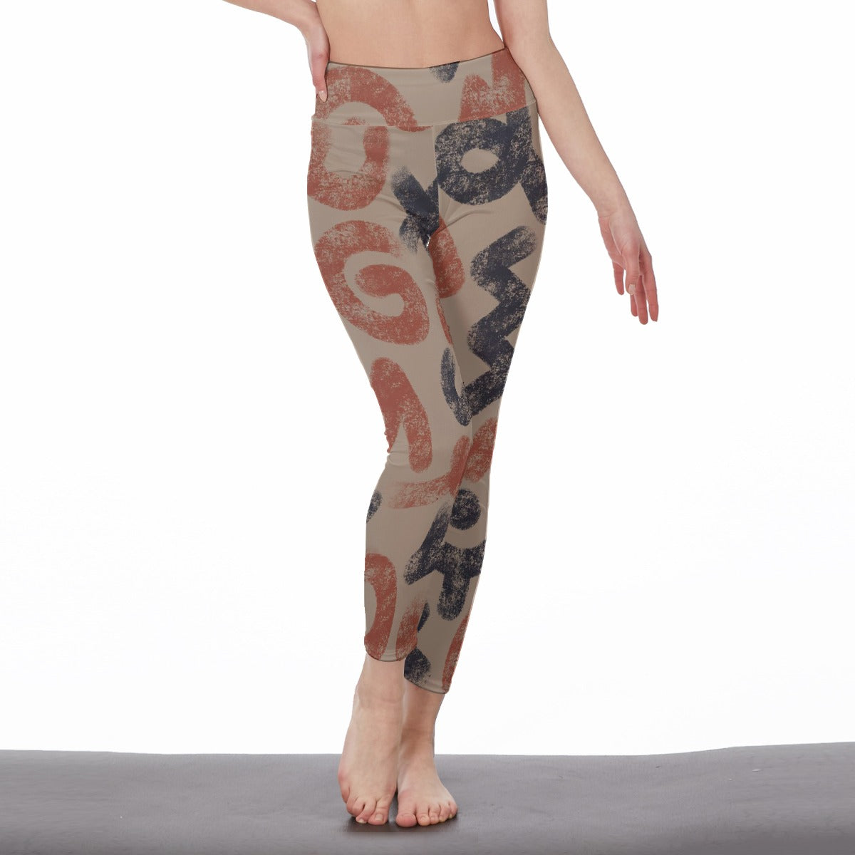 All-Over Print Women's High Waist Leggings | Side Stitch Closure