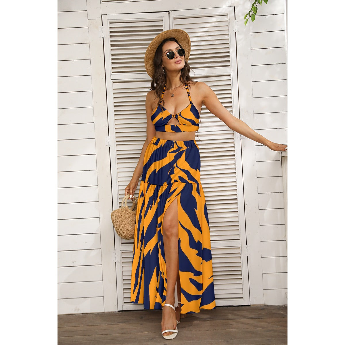 All-Over Print Women's Tie Back Wrap Dress