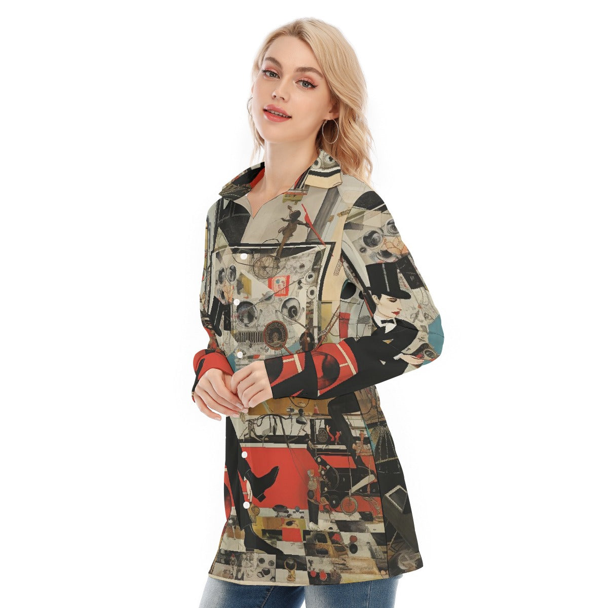 All-Over Print Women's Long Shirt