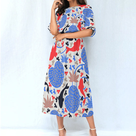 All-Over Print Women's Elastic Waist Dress