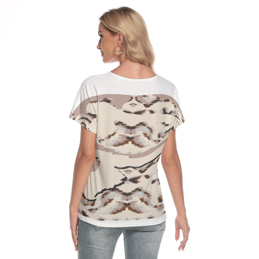 All-Over Print Women's Loose V-neck Short Sleeve T-shirt