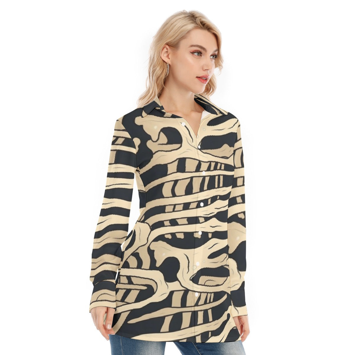 All-Over Print Women's Long Shirt